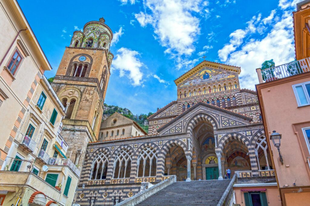 Amalfi Cathedral is located in the heart of the town of Amalfi, Italy.