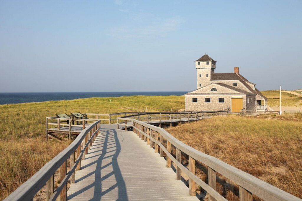 The Old Harbor U.S. Life Saving Station located at Race Point Beach in Provincetown, Cape Cod, Massachusetts.