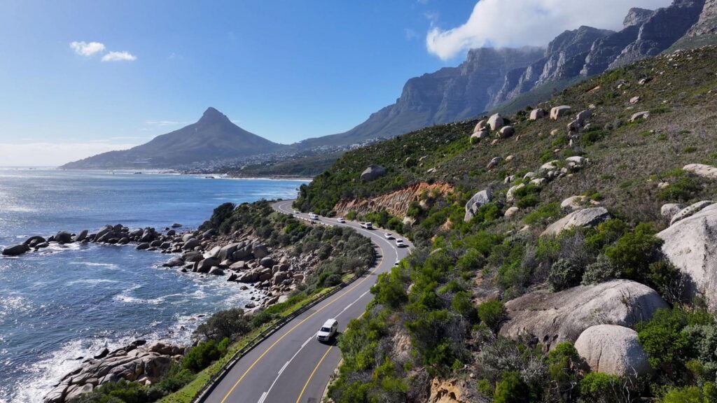 Coastal Road at Cape Town, Western Cape, South Africa.