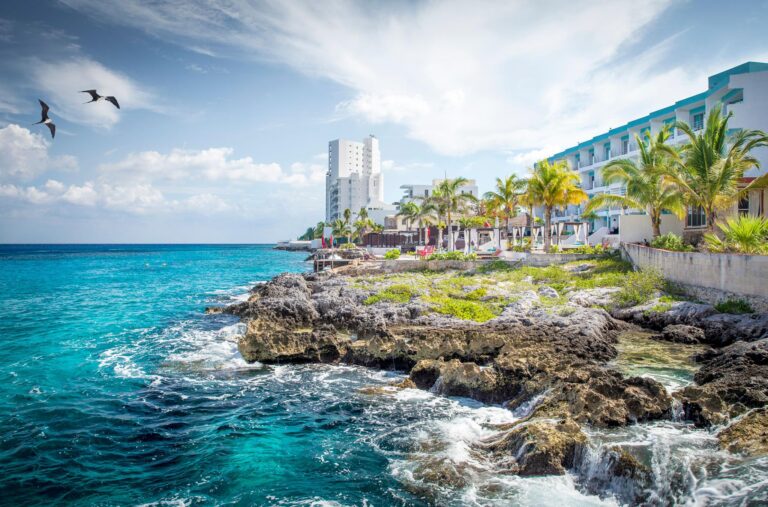Coastal scenery of Cozumel, Mexico.