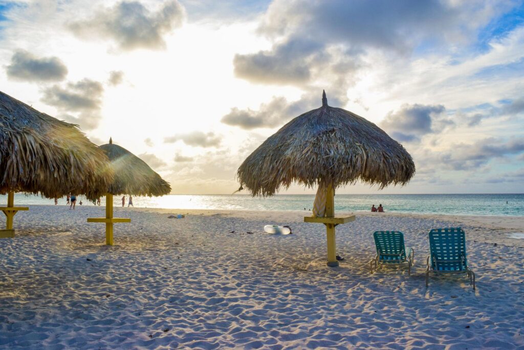 Relaxing on Eagle Beach, Aruba