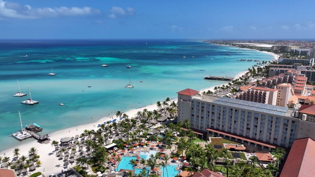High Rise Hotels At Palm Beach In Oranjestad Aruba