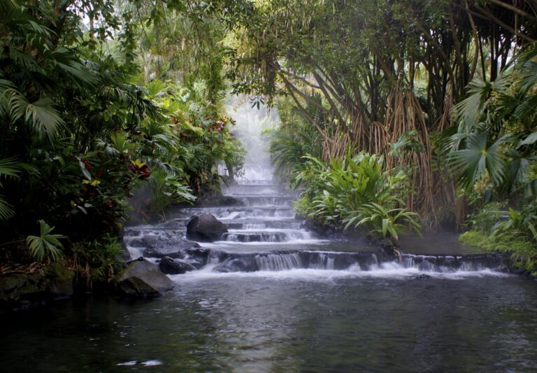 Hot Springs in La Fortuna, Costa Rica near Arenal Volcano.