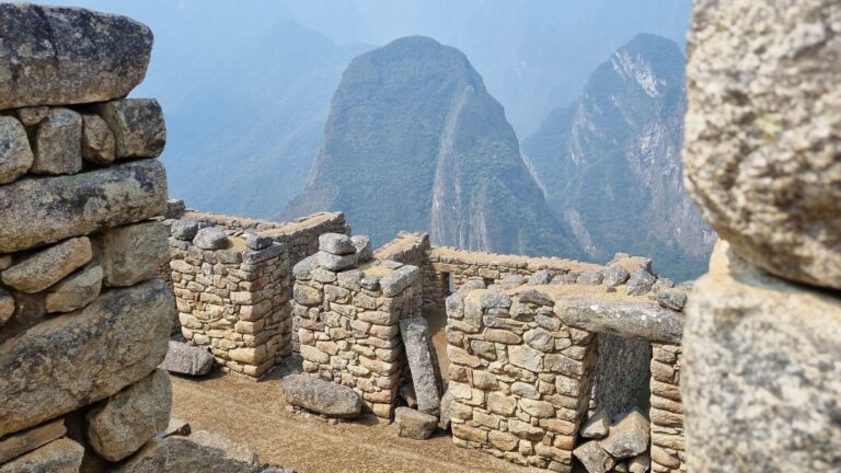 Inca ruins of the sacred city of Machu Picchu, Peru.