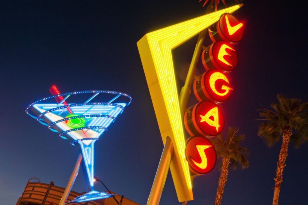 Neon Signs on Fremont Street, Downtown Las Vegas.
