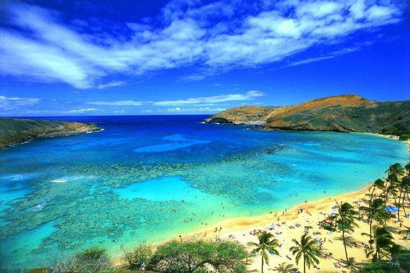 Hanauma Bay in Oahu, Hawaii.