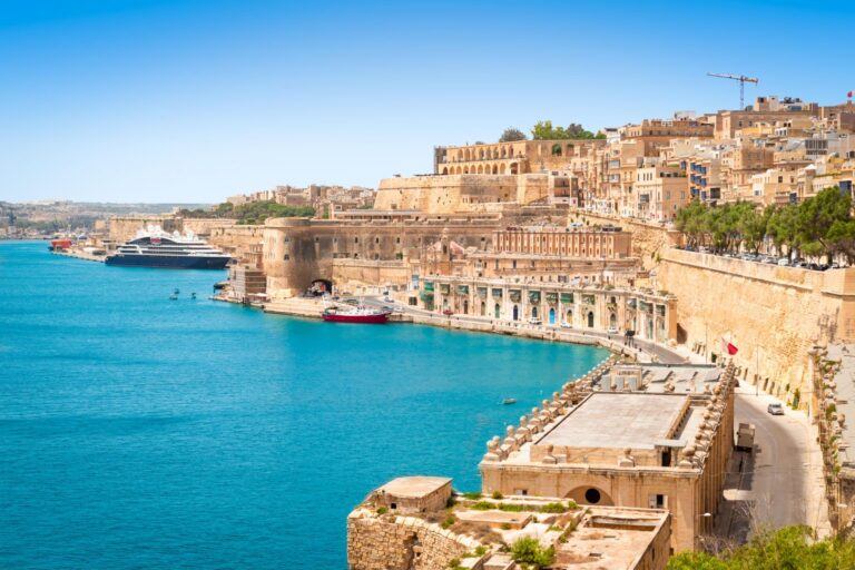 Grand Harbour in Valletta, Malta.