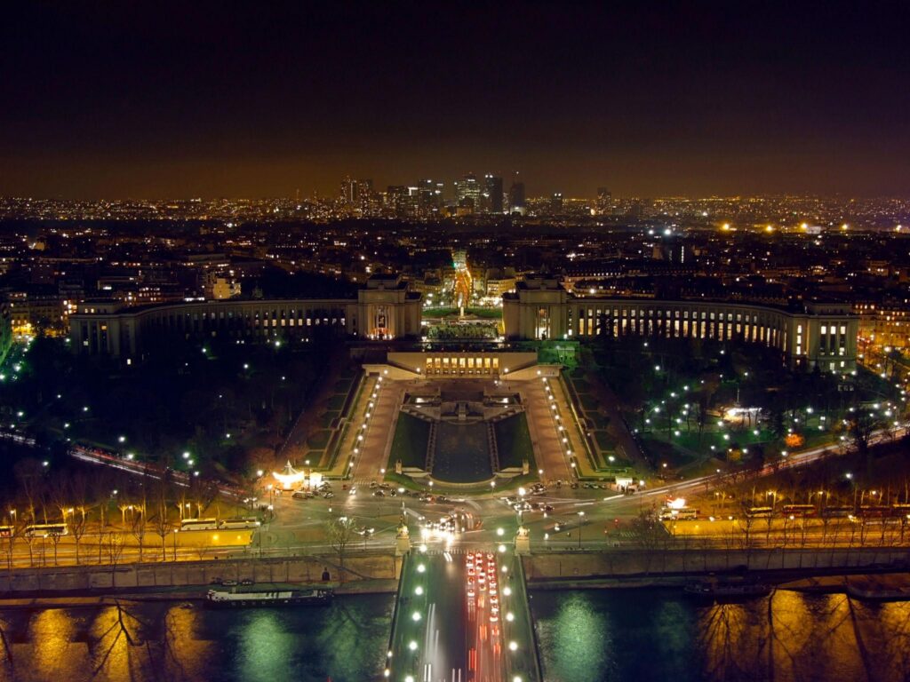 Great view from the Eiffel Tower Observation Deck.