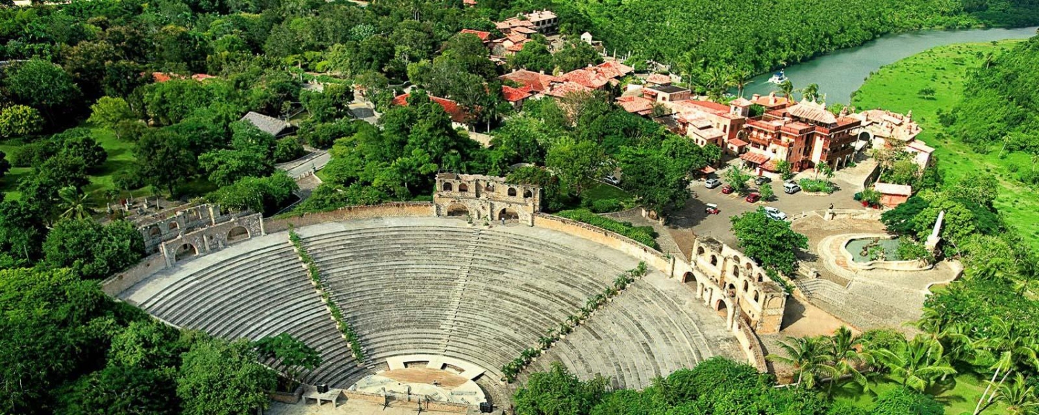 A popular tourist destination, Altos de Chavon is a recreation of a 16th-century Mediterranean village with a 5,000 seat open-air amphitheater located in La Romana, Dominican Republic.