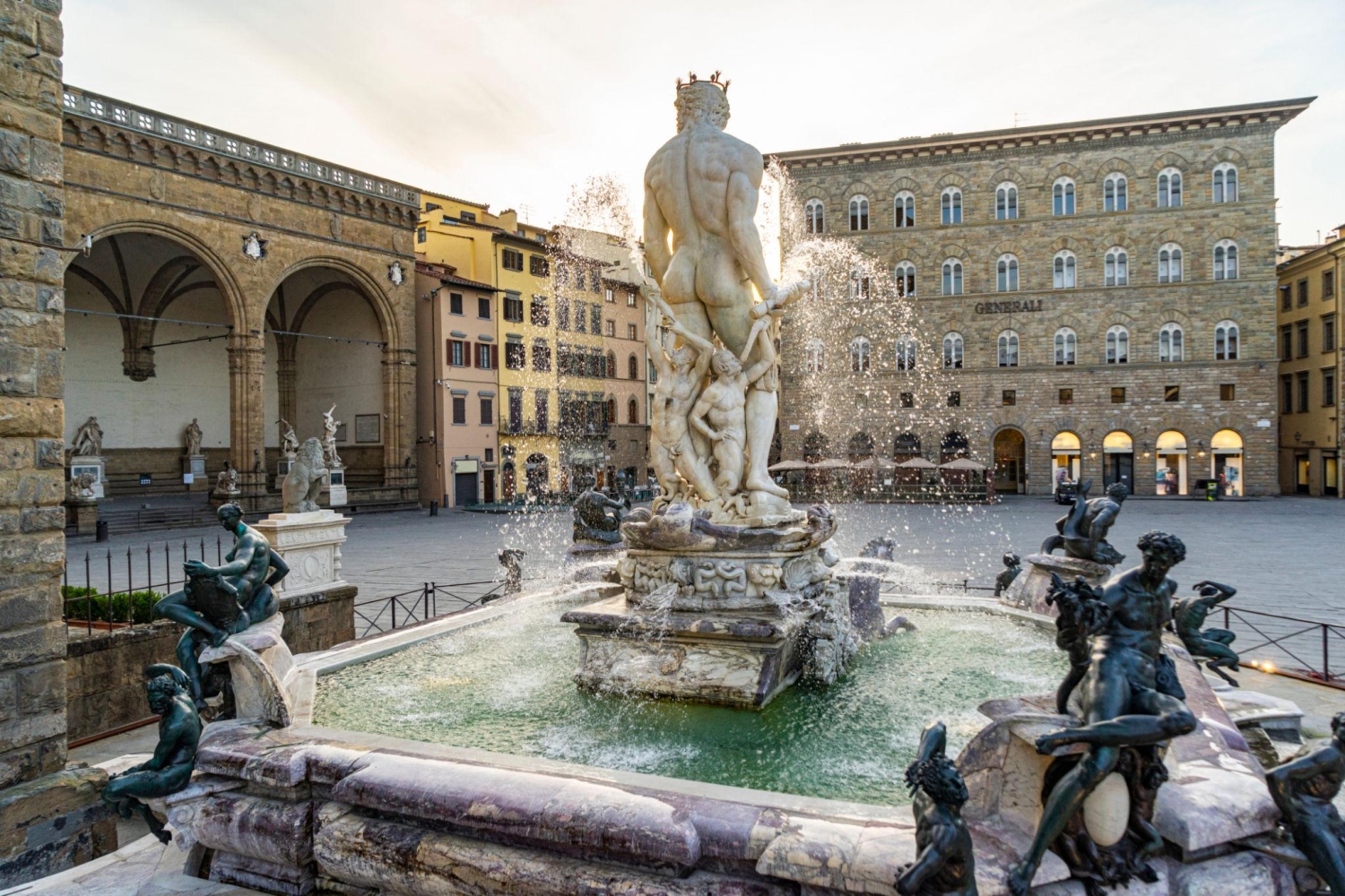 The Fountain of Neptune in Florence’s Piazza della Signoria was commissioned by Cosimo I de' Medici in 1559.